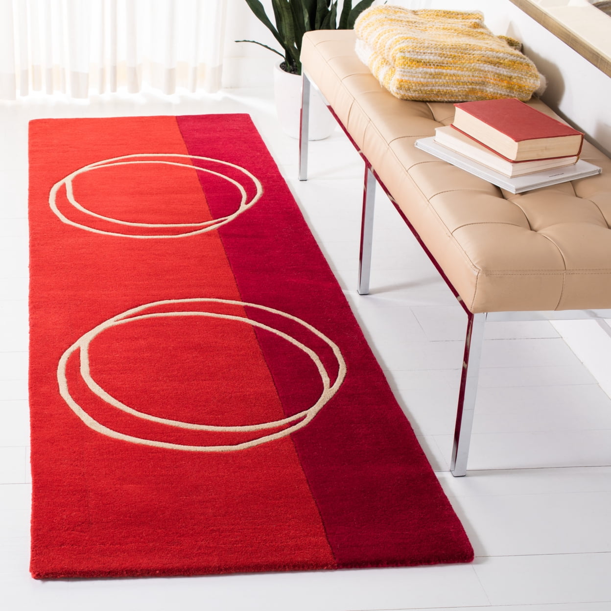 SAFAVIEH Rodeo Drive Malandra Geometric Wool Area Rug, Multi, 8' x 8' Square