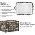 thumbnail image 2 of FREEAMG Watercolor Flowers Leaves Foldable Canvas Storage Bin, Sturdy Fabric Storage Basket with Handles, Storage Cube Box for Organizing Shelf Nursery Toy Closet 1PCS, 2 of 7