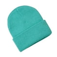 thumbnail image 2 of Auroural Kids Winter Warm Beanie Hats Knit Hats Fashionable And Cute Boys And Girls Knitted Solid Color Hat Light Blue, 2 of 3