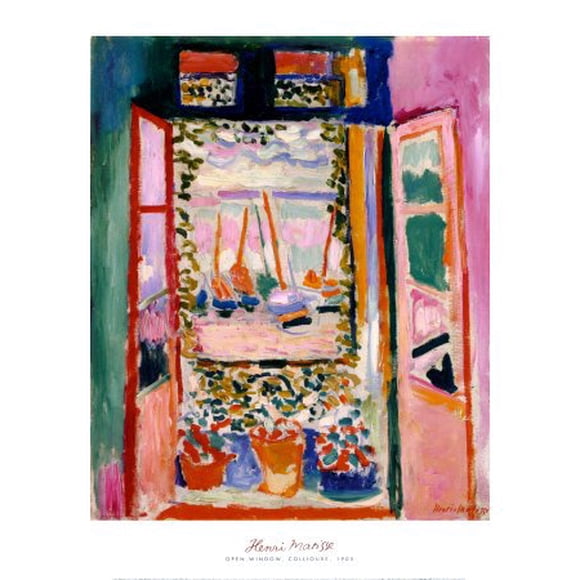 Henri Matisse The Open Window, Collioure, 1905 Art Print Poster, Overall Size: 20x24, Image Size: 16.75x20