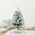 thumbnail image 5 of 2ft Premium Snow Flocked Artificial Christmas Tree Hinged Pine Full Holiday Xmas Tree for Home Office Party Decoration with 820 Branch Snow Tips and Metal Stand, 5 of 5
