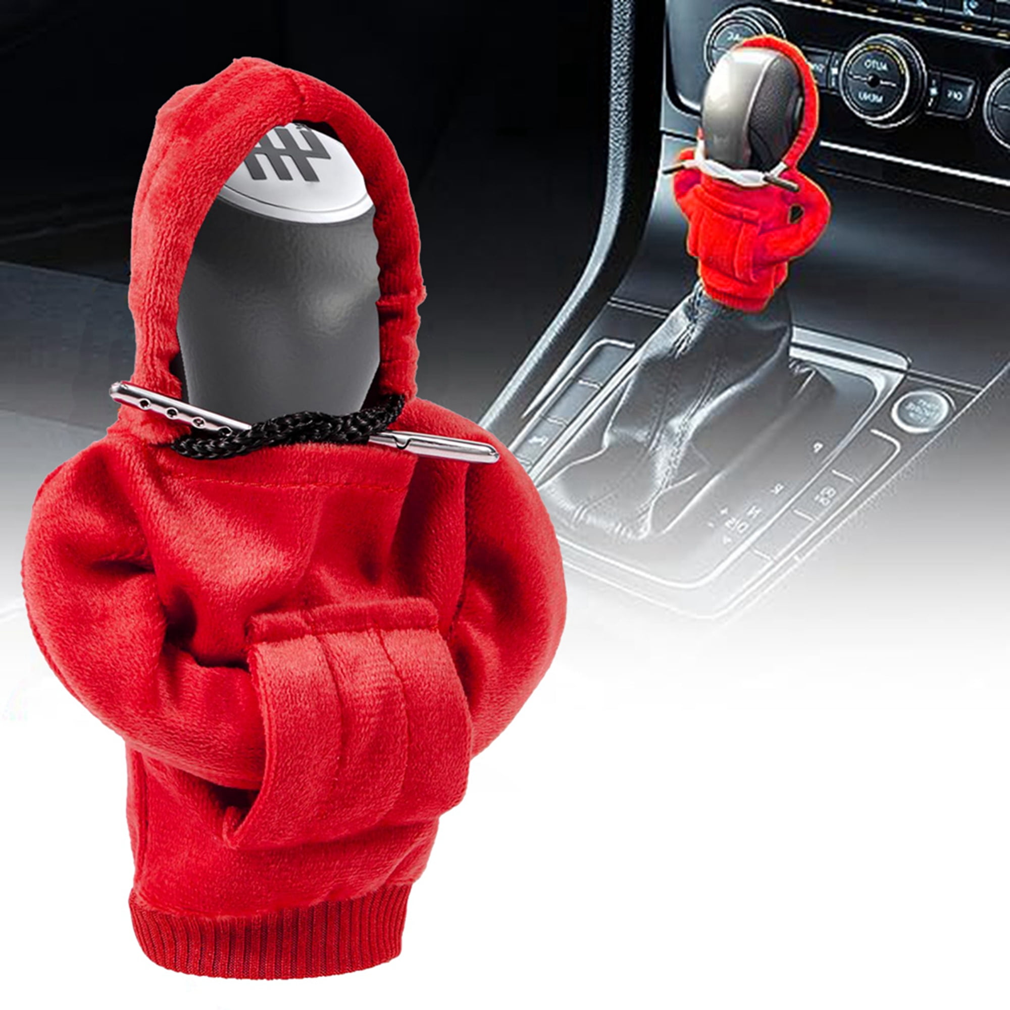  VEADONS Car Shift Knob Hoodies Cover,2023 Newest Car Universal  Gear Shift Knob Cover,Trendy Hoodies for Car Shifter,Fashionable Automotive  Interior Accessories (1PC/Red) : Automotive