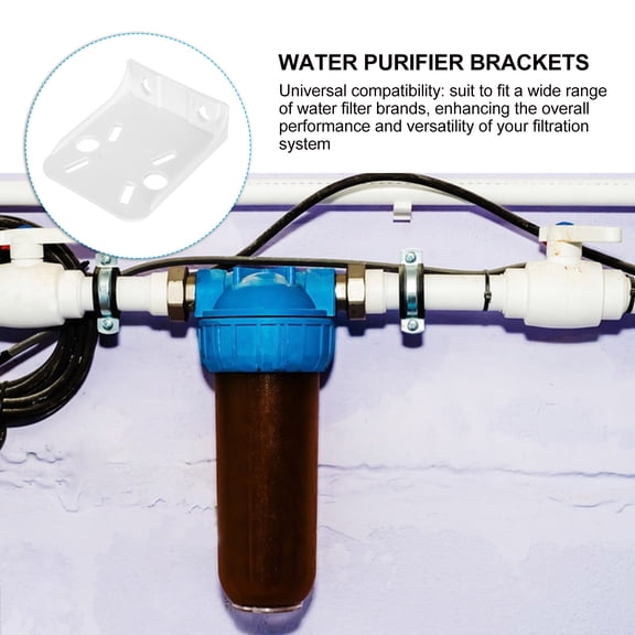 OULII 10Pcs White Water Filter Housing Brackets Plastic Mount Rack for Home Installation