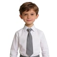 thumbnail image 2 of hengsof Childrens Solid Color Neck Tie for School Uniform, Classic Style Tie for Dress Shirt, Academic Formal Wear Accessory, 2 of 6