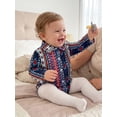 thumbnail image 2 of Baby Boy Cowboy Romper Shirt Button Down Lapel Neck Long Sleeve  one-piece  Western Clothes, 2 of 9