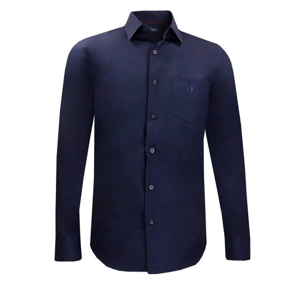 Camisa Long Beach Polo Club Talla CH Lisa Manga Larga Azul Marino