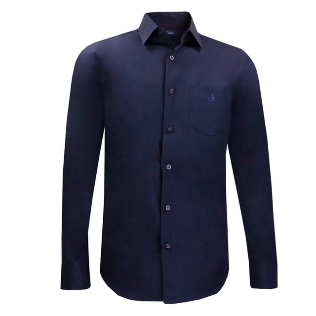 Camisa Long Beach Polo Club Talla CH Lisa Manga Larga Azul Marino