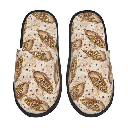 Balery Corn 5 Slient Indoor Furry Fleece Comfort House Shoes Soft Non-Slip Home Shoes Cotton slippers House Slippers-- Medium