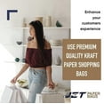 thumbnail image 2 of Jet Paper Bags 25 PCS White Kraft Paper Bags with Flat Handles, 7" x 4" x 9"H - GEO, 2 of 10