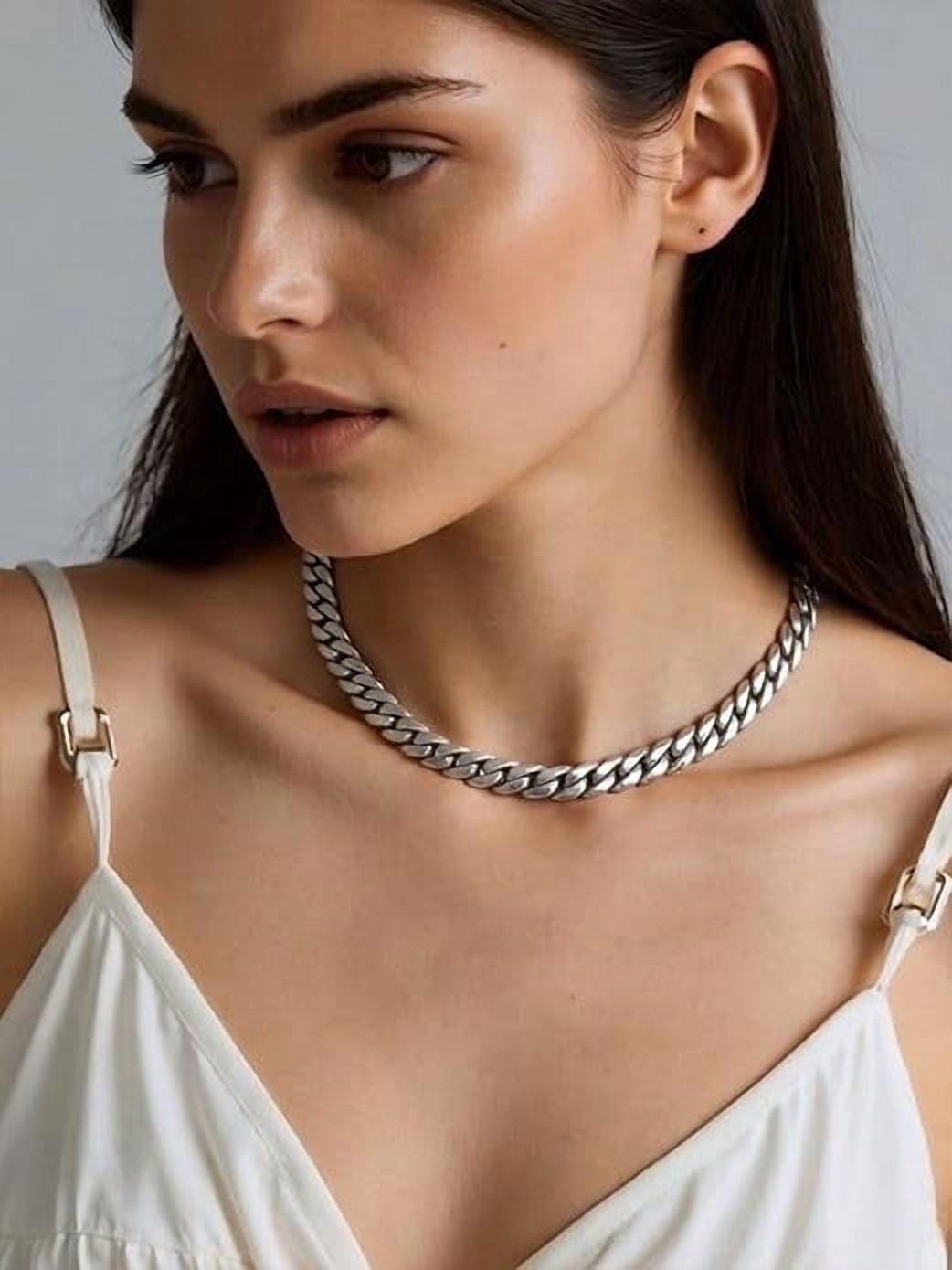 Muddy Jewelry Cuban Link Chains for Men and Women - 4-14mm Width, 14-30" Length, Gold/Stainless Steel, Hip Hop Jewelry Gift