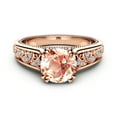 thumbnail image 2 of Morganite Vintage Engagement Ring in 14K Rose Gold, 2 of 3