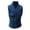 Blue, variant on Penkiiy Vest for Men Men's Single-breasted Vest Gilet Fit Breathable Retro Casual Streetwear Jacket Blue Vest