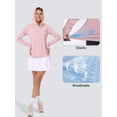 thumbnail image 4 of CAMEL Women's Sun Protection Clothing UPF 50+ Lightweight Womens Activewear Long Sleeve Rash Guard Shirts Breathable Sunscreen Hoodie Workout Tops Outdoor Hiking Pink, 4 of 8