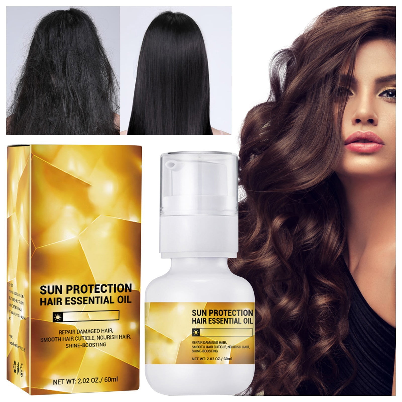 Hair Care Oil Hair Dryness After Sunburn Wash Hair Care Oil Make Hair More  Smooth Shiny 60ml 