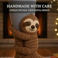 thumbnail image 6 of Animal Socks, 3D Knit Animal Sloth Socks for Women, Cute Plush Animals Hug Sock, Long Stocking Sock for Christmas Gifts (Sloth - Brown, 2 Pair), 6 of 9