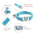 thumbnail image 3 of for Cat Collar with Bell and Heart Decoration Safety Kitten Collars 5 Colors, 3 of 14