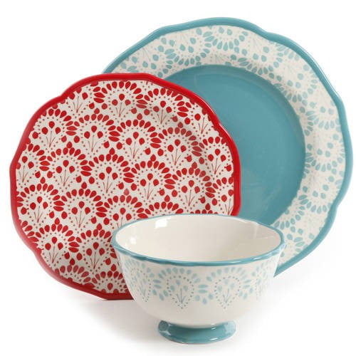 The Pioneer Woman Betsy Mix and Match 12Piece Dinnerware Set