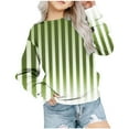 thumbnail image 1 of Chandails de Mode pour Filles en Liquidation Chandail Surdimensionné pour Enfants Unisexe Tendance à Rayures Col Rond Chandail à Manches Longues Automne Hauts Chandail pour Enfants Nouvelle Taille 7 Ans, 1 of 4