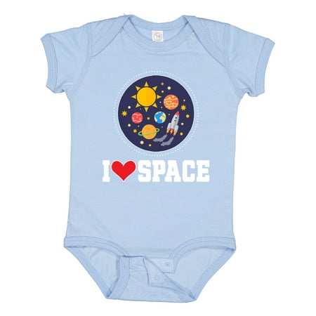 

Inktastic I Love Space Rocket Ship Gift Baby Boy or Baby Girl Bodysuit