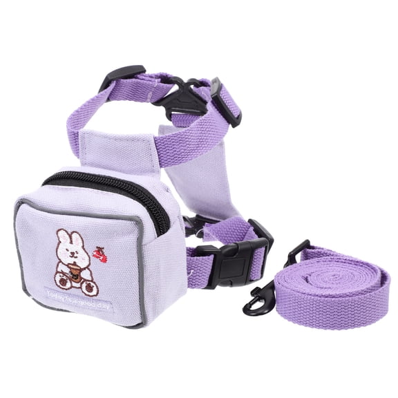 YEAHIBABY Cat Harness Backpack Purple Polyester 1Pcs