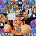 thumbnail image 5 of Halloween Birthday Decorations Halloween Party Supplies Set Include Banner, Balloons, Hanging Swirls,Cake Topper, Cupcake Toppers for  Birthday Party Decorations, 5 of 10