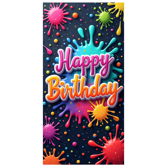 Colorful Design Banner Decorative Style Event Decoration for Kids Celebration Indoor Party Photo