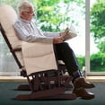 thumbnail image 2 of Costway Relax Rocker Rocking Sofa Chair Glider & Ottoman Set w/ Cushion Beige, 2 of 10