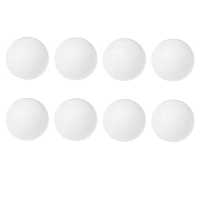 Mini Balones De Fútbol Pelotas De Mesa Divertidas Para Niños Adultos Resina Abs De Alta Elasticidad Balones De Fútbol Pequeños Para Juego De Fútbol De Mesa Blanco 8 Unids/Pack 1,41 Pulgadas Guardurnaity OD005511-00