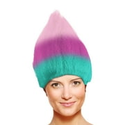 Altskin Troll Faded Aqua/Purple/Pink Costume Wig, for Adults