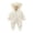 White, variant on dazeni Newborn Baby Jumpsuit Cute Plush Fuzzy Bear Outfit with Hood Zip up Long Sleeve Fleece Rompers Wintrer Warm Onesie Outwear Brown 6 Months