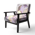 thumbnail image 3 of Designart « Abstraction Géode Teintée de Rose I » Fauteuil d'Appoint Rembourré en Marbre Rose - Fauteuil Moderne pour Chambre, 3 of 7