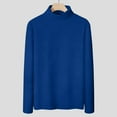 thumbnail image 5 of Comdrip Hauts pour Femmes Manches Longues Chemises pour Femmes Coupe Ample Col Roulé Haut Décontracté Automne Hauts Légers Chauds Chandails Hauts Col Roulé pour Femmes Bleu P, 5 of 5