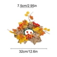 thumbnail image 3 of Artificial Maple Leaf Candle Holder Set, Fall Wreath Centerpiece For Table, Thanksgiving Party, Or Halloween Decoration, 3 of 6
