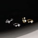 thumbnail image 2 of Pendientes de plata 925 con forma de aguja y diseño de nicho, elegantes y atmosféricos, ligeros, lujosos, exquisitos, pequeños, 2 of 5
