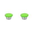 thumbnail image 2 of Bewildely Recipiente para aderezo para ensaladas a prueba de fugas con tapas coloridas, tamaño portátil para recipiente para salsa On Go, verde Verde 2Conjunto, 2 of 6