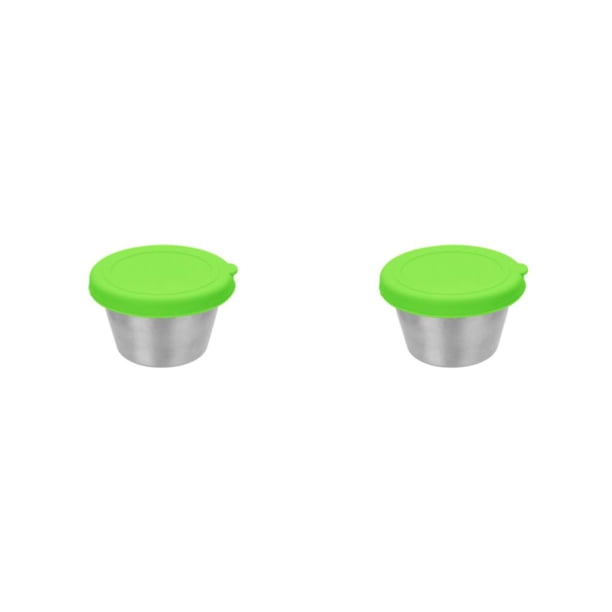Toystoory Recipiente portátil para aderezo para ensaladas, recipiente para salsa a prueba de fugas para almuerzos en el trabajo y la escuela, Verde 2Conjunto