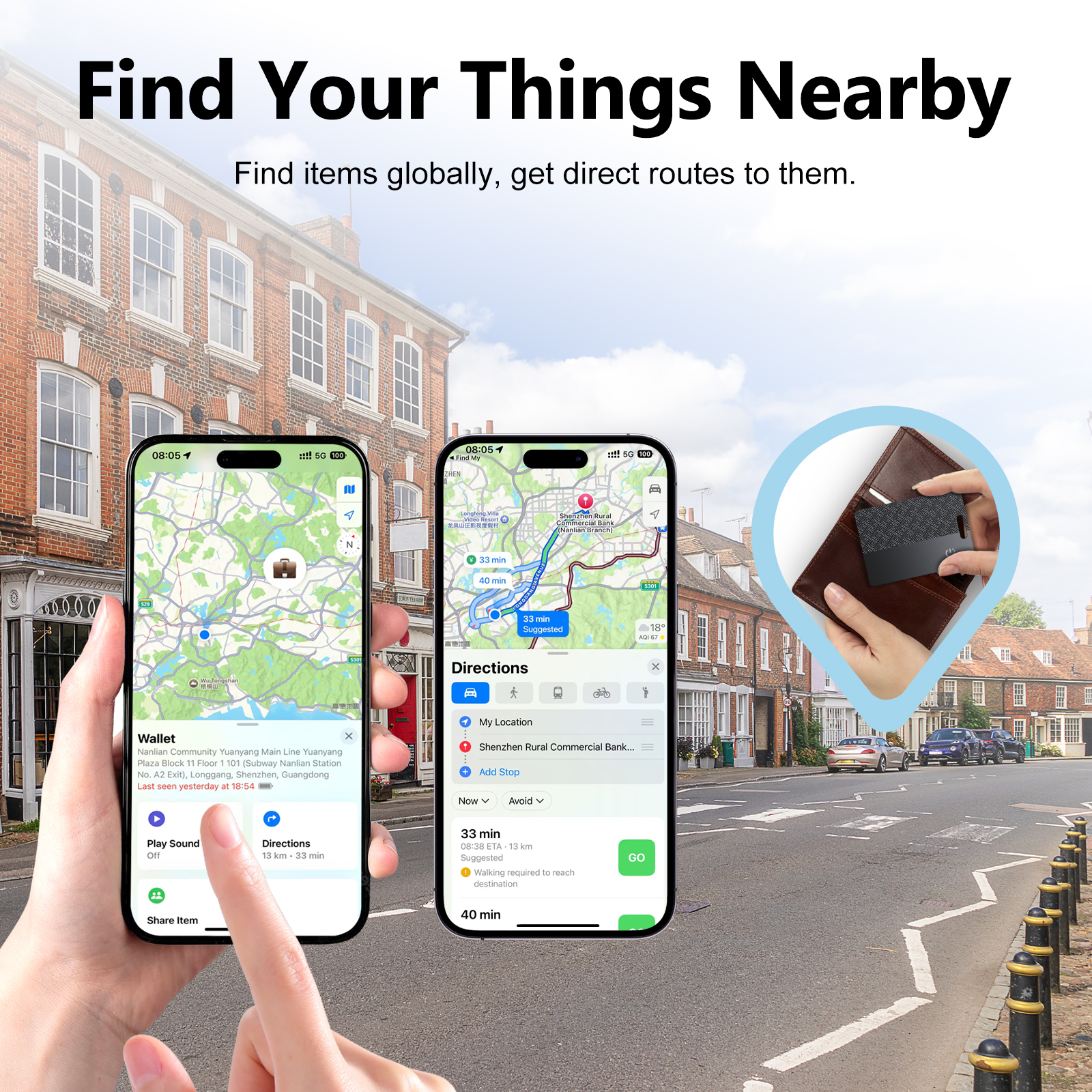 Jarbooer Wallet Tracker Card 2-Pack with Apple Find My photo 4