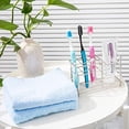 thumbnail image 3 of Toothbrush Holder Stainless Steel Rustproof Metal Bathroom Toothpaste Holder Stand with Multi-Functional 7 Slots for Toothbrush Toothpaste Cleanser, 3 of 7