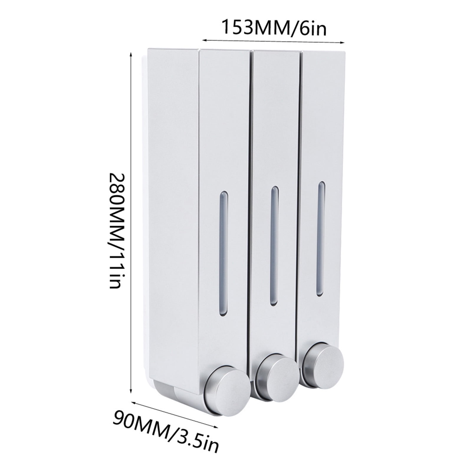 Liquid Dispenser Wall Mount Shower Liquid Dispenser Three Head Shampoo