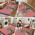 thumbnail image 5 of Independence Day Area Rugs 4'x6', Washable Small Throw Rugs for Office Bathroom, Red Stripes US Flag Vintage Boots Indoor Outdoor Rug Non-Slip Low Pile Carpet Runner Reversible Floor Mats, 5 of 8
