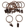 thumbnail image 1 of Paquete de 12 Anillos de Cortinas de Metal con Clips de Cobre 25 mm Soledad 4 Piezas, 1 of 10