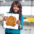 thumbnail image 4 of 3drose, Overhead Anatomy of a Toad from Above Black Outline Art, 15x15 Wall Clock, 4 of 8