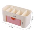 thumbnail image 3 of Caja organizadora de maquilje de 6 comptimentos con cajón pa pinceles cosméticos de lápices biales - Rosa Rosado Macarena Vitrina de almacenamiento de cosméticos, 3 of 6