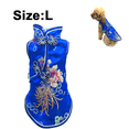 thumbnail image 2 of Disfraz para mascotas, traje Tang, Cheongsam para perros, ropa de satén, ropa de estilo chino para perros, falda para mascotas, vestido para cachorros y gatos, 2 of 5