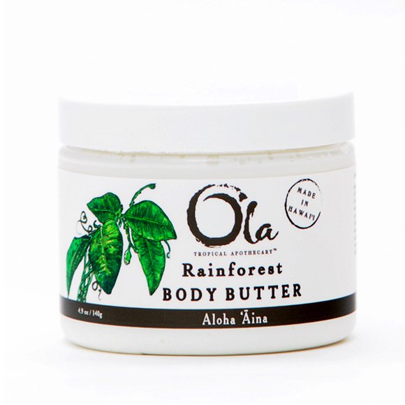Tropical Apothecary Rainforest Body Butter – Moisturizing Cream with Pure Coconut Oil and Hawaiian Plant Extracts - Ideal for Dry Skin - 5.6oz