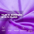thumbnail image 4 of Toalla Deportiva, Toalla Microfibra 3PCS, Toalla Gym Suave y Ligero para Natacion, Deporte, Baño, Viajes, Yoga, Etc, con Una Bolsa, 3 Tallas (76 * 152cm+40 * 80cm+30 * 30cm, Violeta), 4 of 5