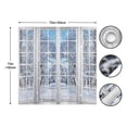 thumbnail image 4 of Winter French Window Shower Curtain Set with 12 Hooks Beautiful Nature Snowy Scenery Bathroom Curtain Home Decor 72x72 inch, 4 of 7