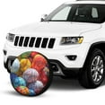thumbnail image 2 of Kll Colorful Hand Painted Easter Eggs Tire Cover,Universal Wheel Tire Cover For Trailer, Rv, Suv, Truck,Camper And Many Vehicle,(17 Inch), 2 of 7