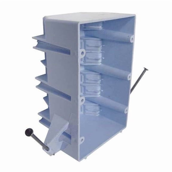 Cantex EZ Box New Work 44 cu in Rectangle PVC 3 gang Outlet Box Gray