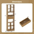 thumbnail image 3 of Costway 1 PCS 71" Bookcase with Drawer 10 Open Cubes Anti-toppling Kits for Living Room Study Natural, 3 of 10